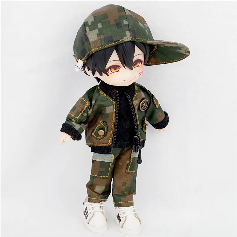 Об11 шапка детской одежды военной формы брюки трехэтажный костюм 1/12 кукла BJD аксессуары куклы обицу 11.