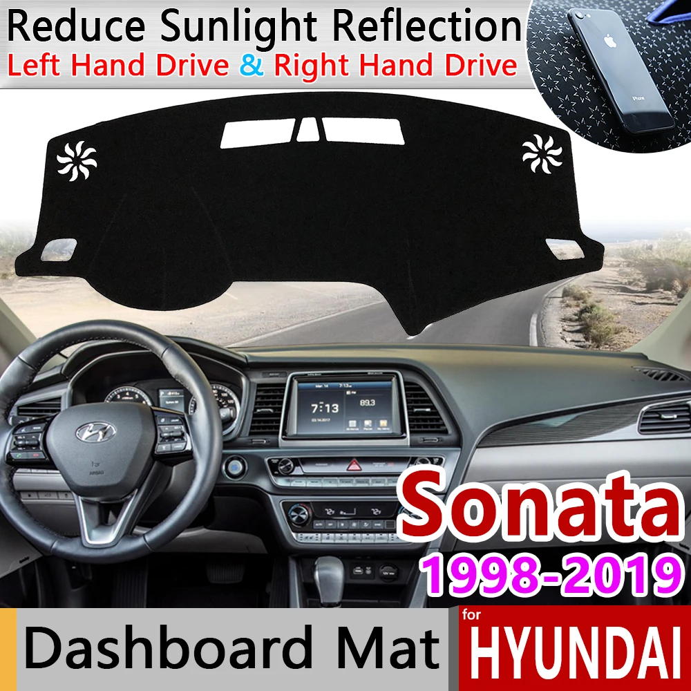 Для Hyundai Sonata EF NF YF LF 1998 ~ 2019 Противоскользящий коврик для приборной панели защиты