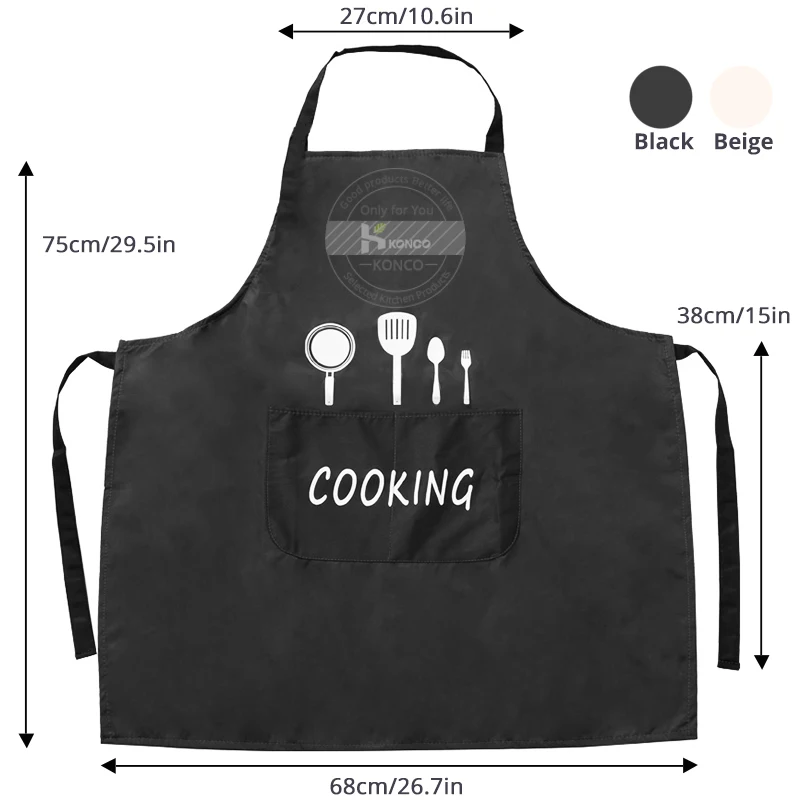 Фартук масляный Konco регулируемый водонепроницаемый унисекс с карманами для дома
