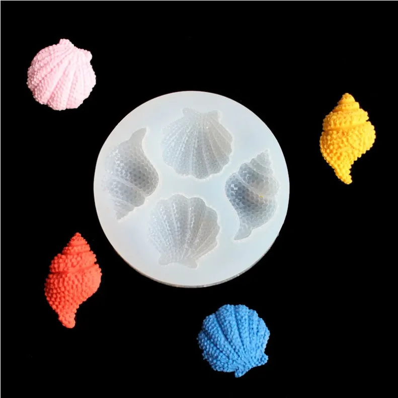 1 Piece DIY Twinkling Shell Conch Pendant Silicone Resin Mold Jewelry Making Tools