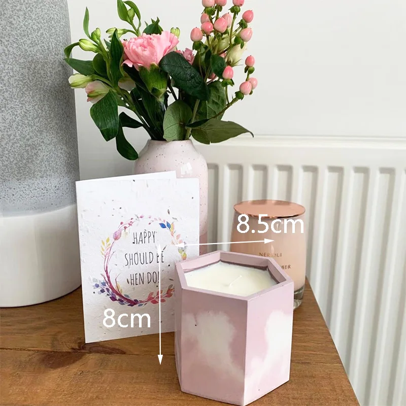 Форма для бетонных цементных свечей Круглый бетонный Подсвечник сделай сам