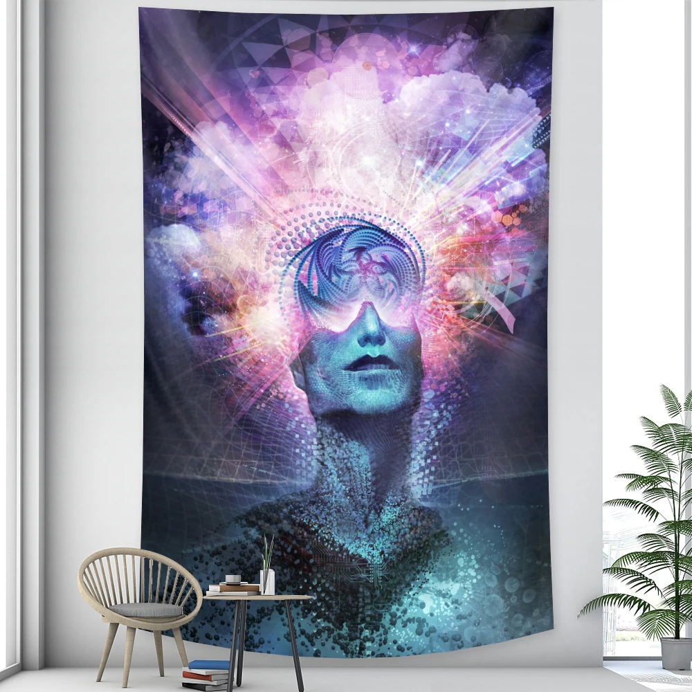 Абстрактная живопись гобелен для домашнего декора Мандала психоделический со