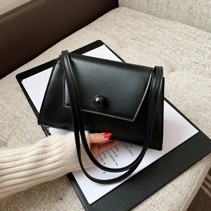 

European and American Fashion Handbags Popular Small Square Bags 2020 New Ladies All-match Solid Color Underarm Shoulder Bag