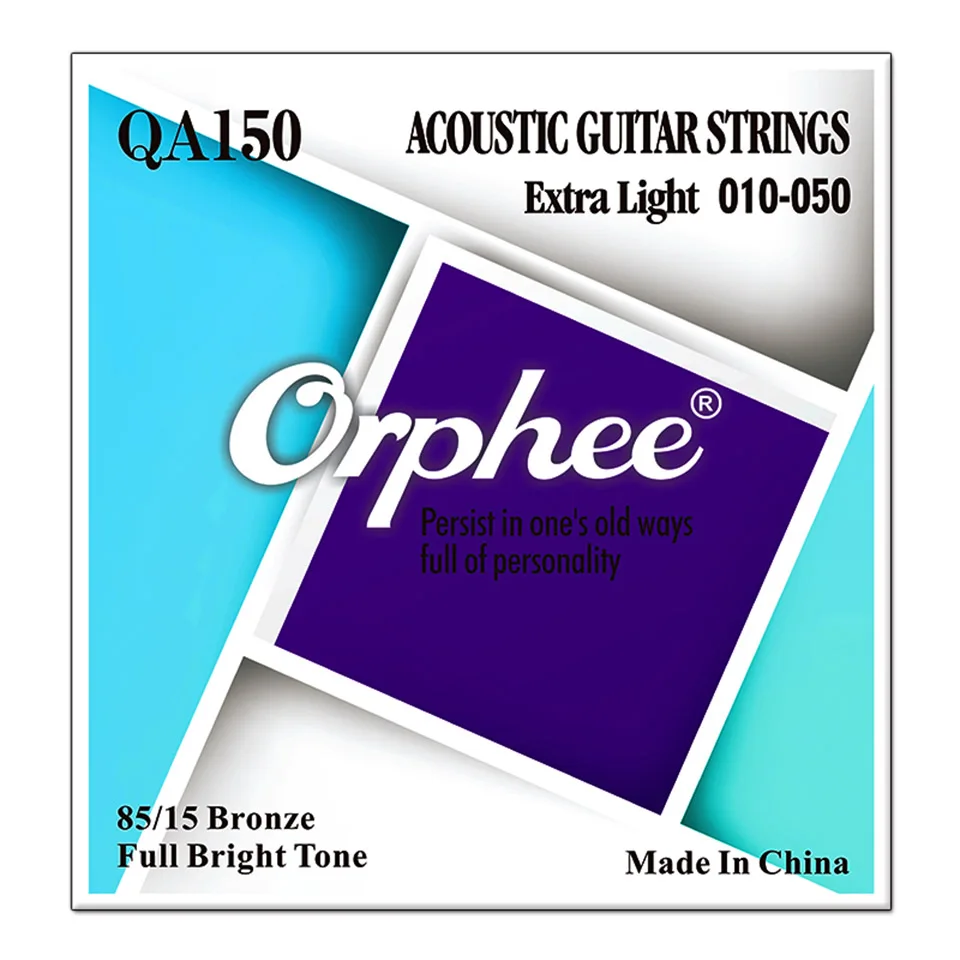 Струны Orphee для акустической гитары средние суперлегкие сверхлегкие 85/15