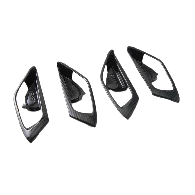Углеродное волокно стиль ABS внутренняя дверная ручка Чаша Крышка Накладка для Mazda