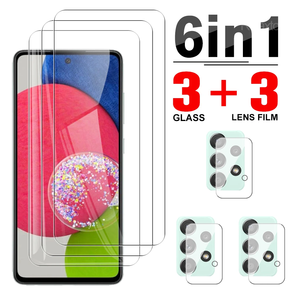 

Закаленное стекло 6 в 1 для Samsung Galaxy A52S 5G, Защита экрана для Samsung A52S, A52, A32, A22, A72, зеркальная защитная пленка для объектива камеры
