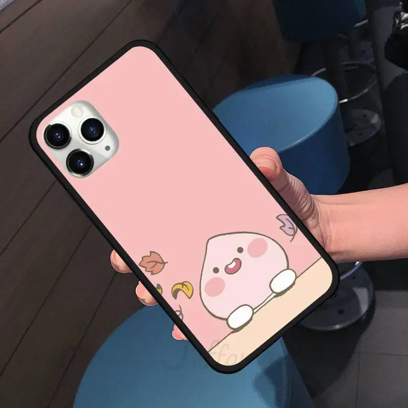 

BEST FRIENDS bear peach cute cartoon Phone Case for iPhone 11 12 pro XS MAX 8 7 6 6S Plus X 5S SE 2020 XR