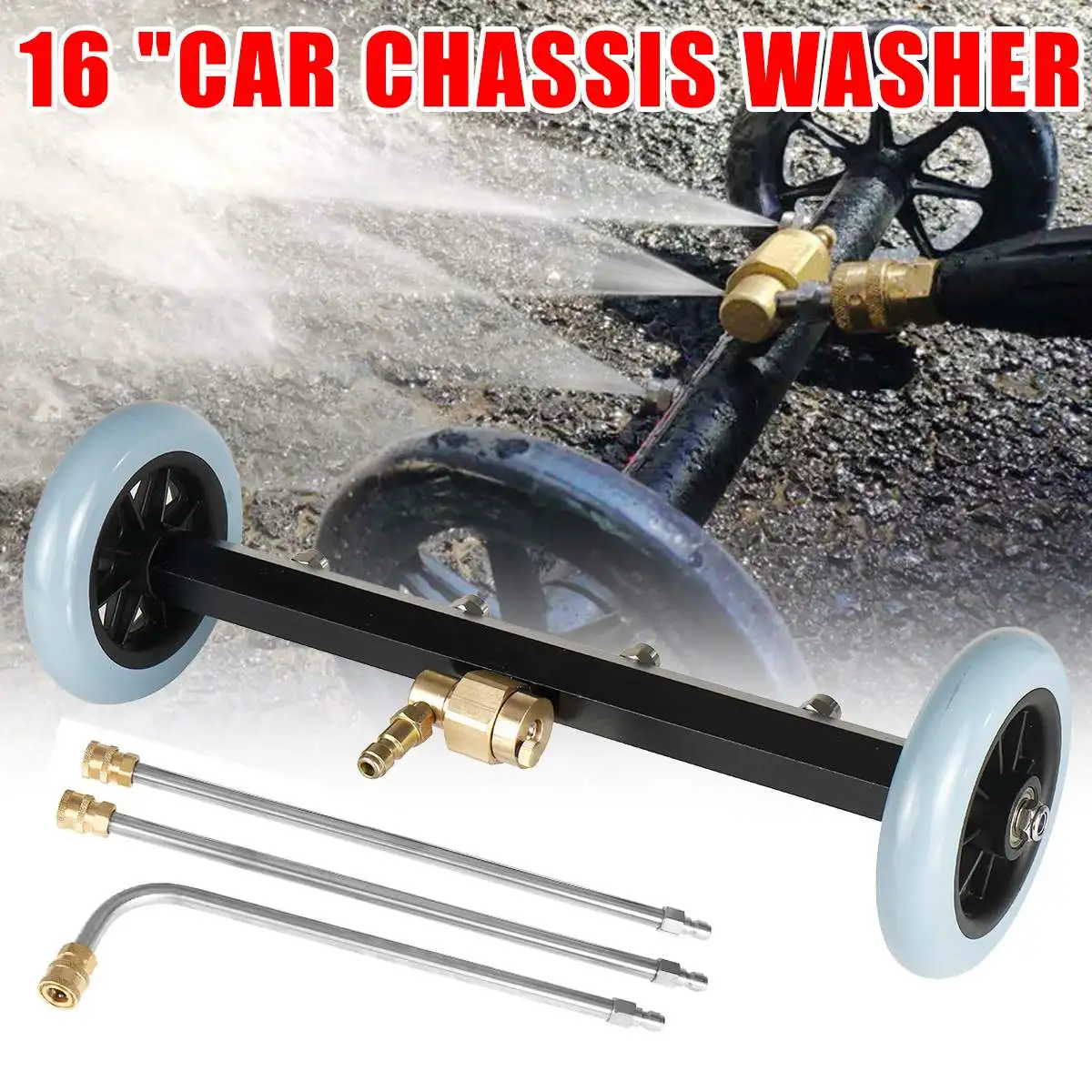 

Мойка Автомобильная под высоким давлением, средство для очистки шасси, 16 дюймов, 3 удлинителя, 4000psi