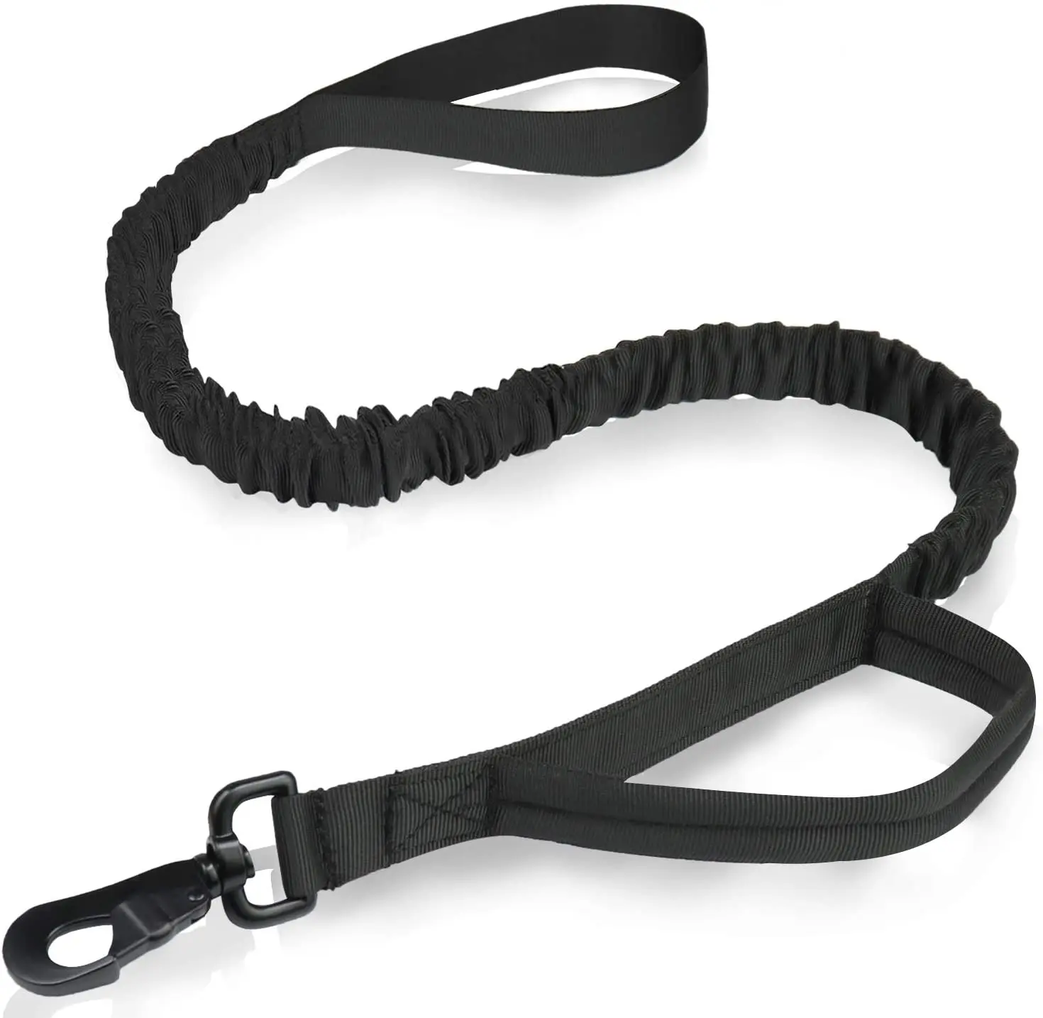 

AmazingBuy Tactical Bungee Dog Leash Adjustable Nylon Military Leash for Dog with 2 Control Handle