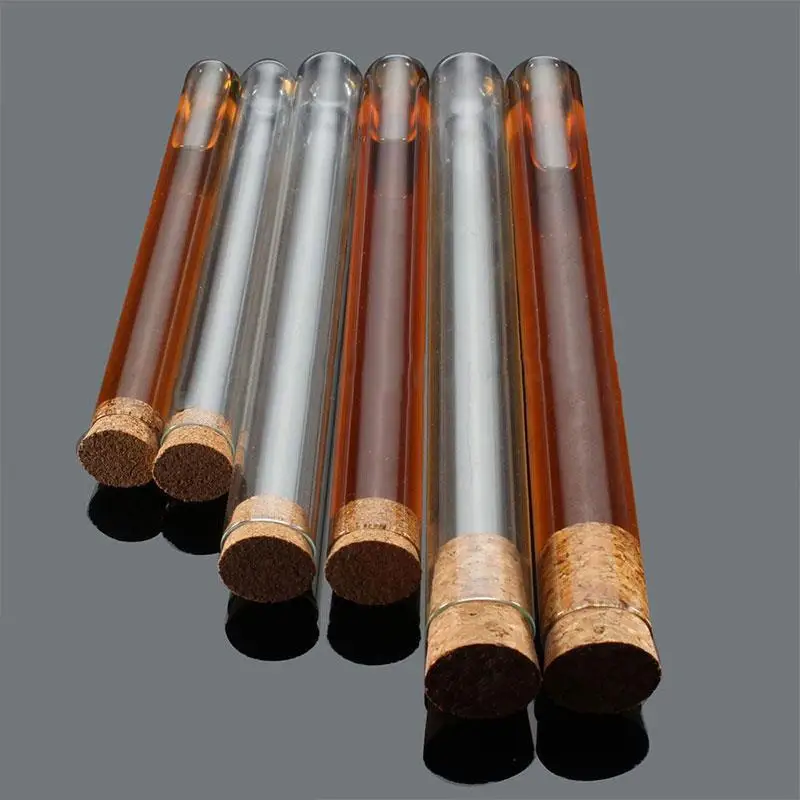 10 шт. лабораторная стеклянная трубка посуда и Пробка Набор инструментов