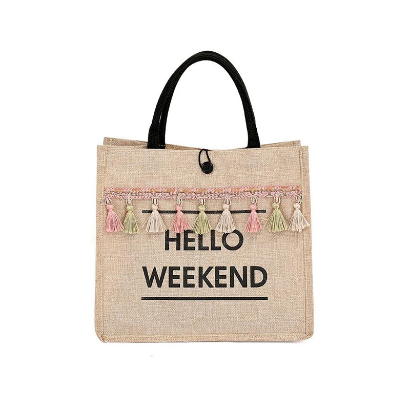 

Вместительные сумки-тоуты, женская сумка через плечо с кисточками, женские пляжные сумки, сумки, повседневные дорожные сумки для девушек с б...