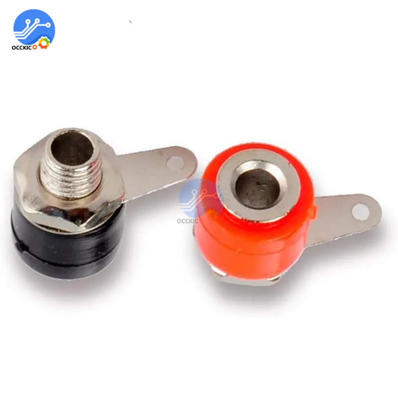 Клемма с усилителем разъем типа банан 4 мм 5 шт. красный + черный JS 910B|block block|block