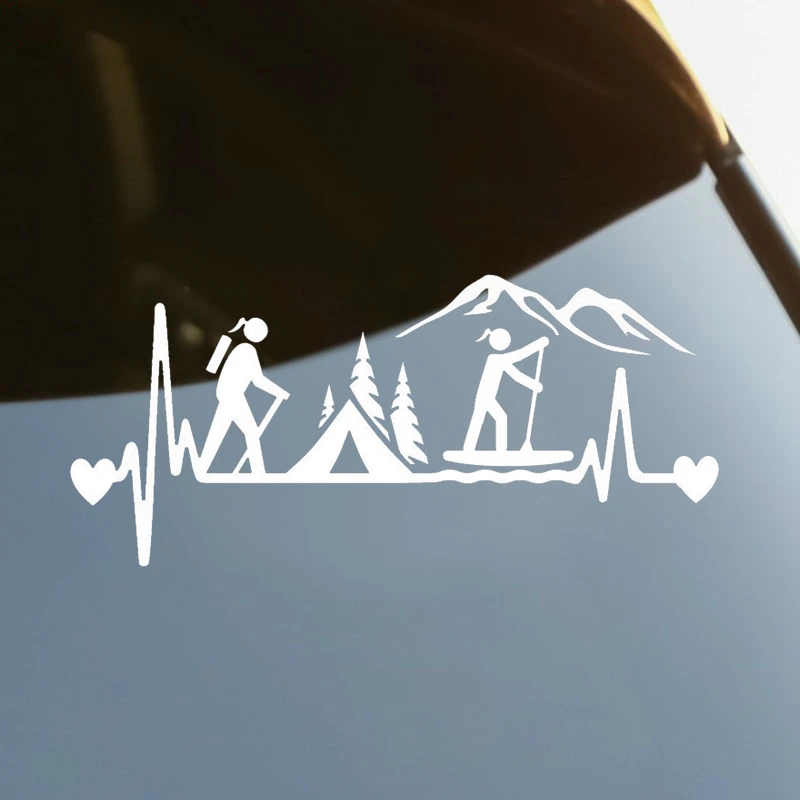 

Hiker Girl Camping Tent Die-Cut Vinyl Decal Car Sticker Waterproof Auto Decors on Car Body Bumper Rear Window Laptop #S60183