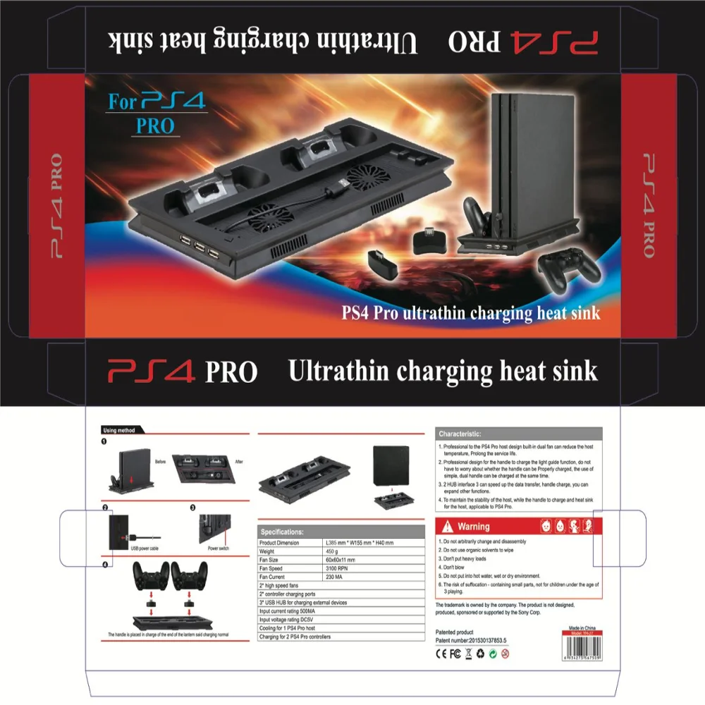 Вертикальная охлаждающая зарядная подставка для PS4 Pro P S4 док-станция джойстика 4