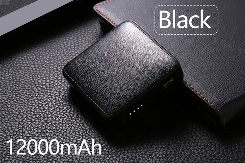 12000mah Black 4500 мАч 8000 мАч 12000 мАч портативное зарядное устройство мини банк питания быстрая зарядка повербанк Внешняя батарея банк питания для смартфонов - Цвет: 12000mah Black
