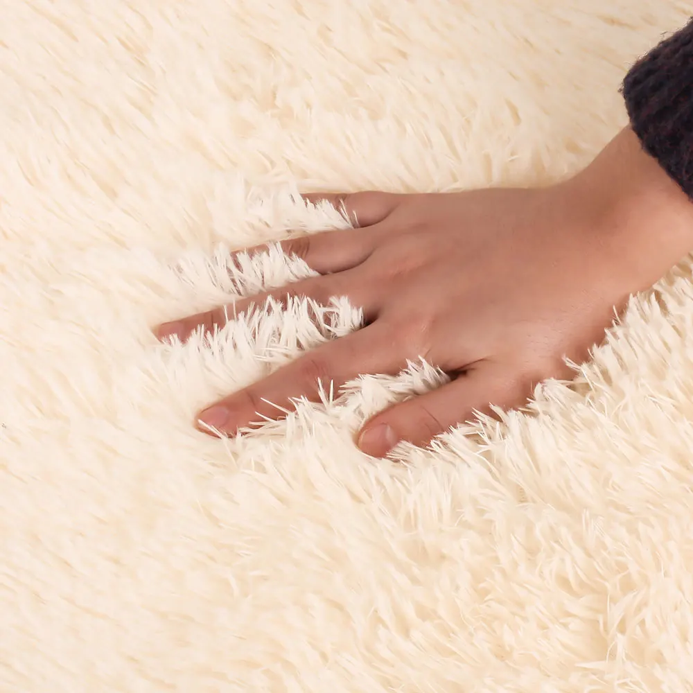 Коврик напольный пушистые Коврики для спальни 120x80 см разноцветный теплый ковер