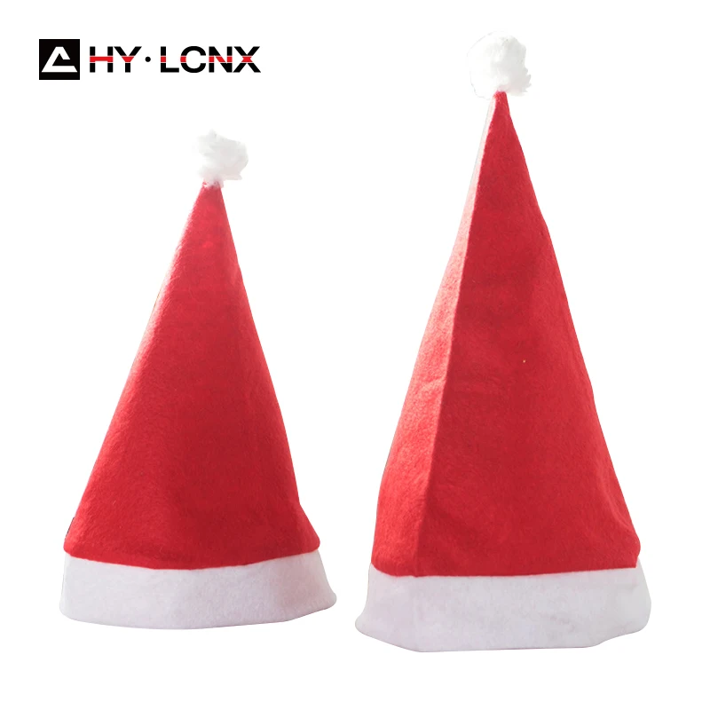 

Christmas Santa Claus Red Baby Hat Non-woven Fabric Caps For Adult Kids Children XMAS Decor New Year's Gifts Boys Girls Hats