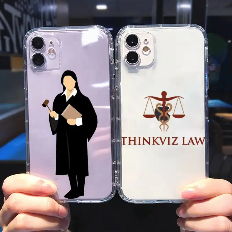 

Law Student Lawyer Judge Accessories Phone Case For iphone 13 12 11 8 7 plus mini x xs xr pro max Transparent soft
