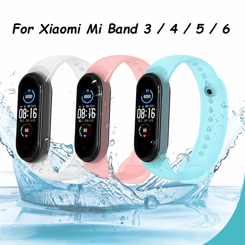 

Soft Silicone Watch Strap For Xiaomi Mi Band 3 4 5 6 Sport Bracelet Watchband Xiami Xiomi Miband3 Miband4 Miband5 Miband6 Correa