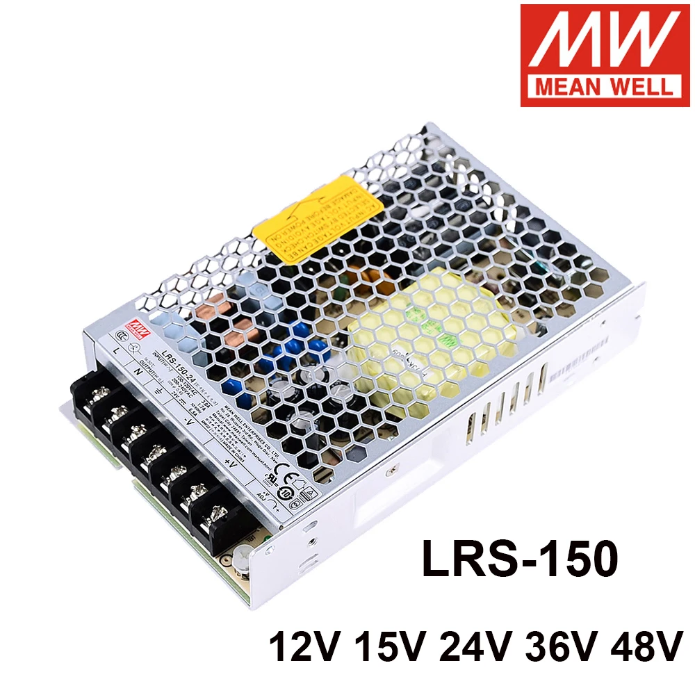 

MEAN WELL LRS-150 150W 85-264V AC To DC 12V 15V 24V 36V 48V Single Output Switching Power Supply Meanwell LED Driver LRS-150-24