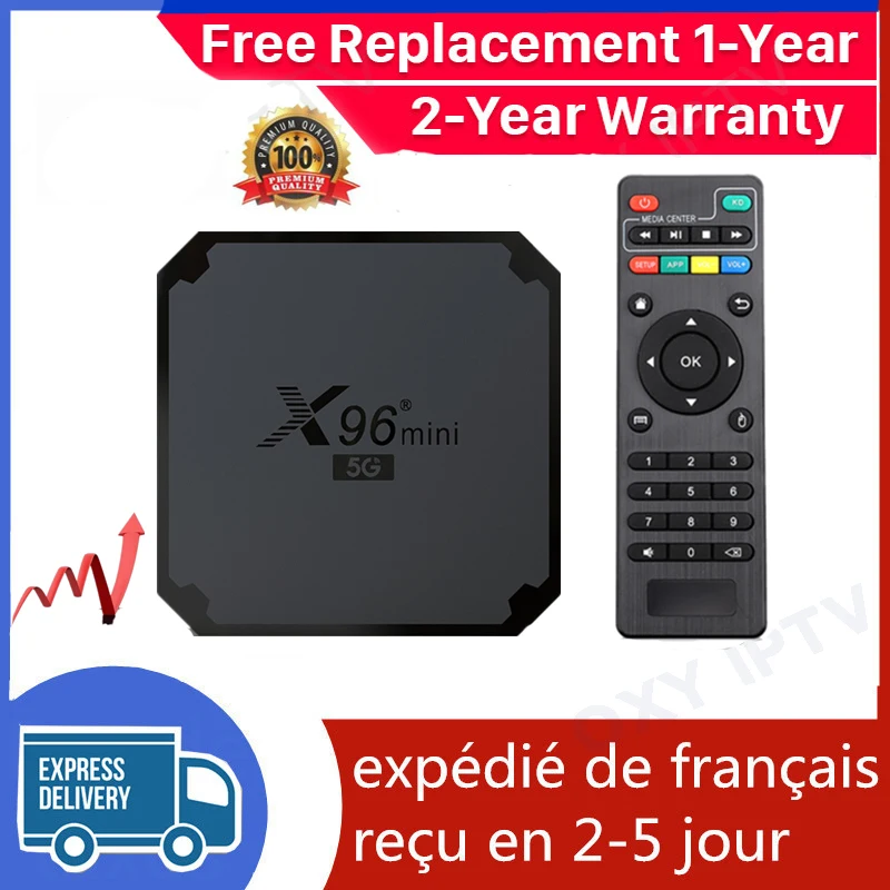

Новинка, X96mini 5G ip tv box Android 9.0 tv box 1G 8G 2G 16G Amlogic S905W4 smart ip tv Set Top Box Доставка из Франции