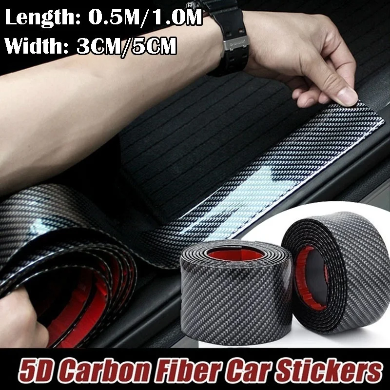 наклейки для автомобиля бампер наклейка протектор порога из углеродного волокна