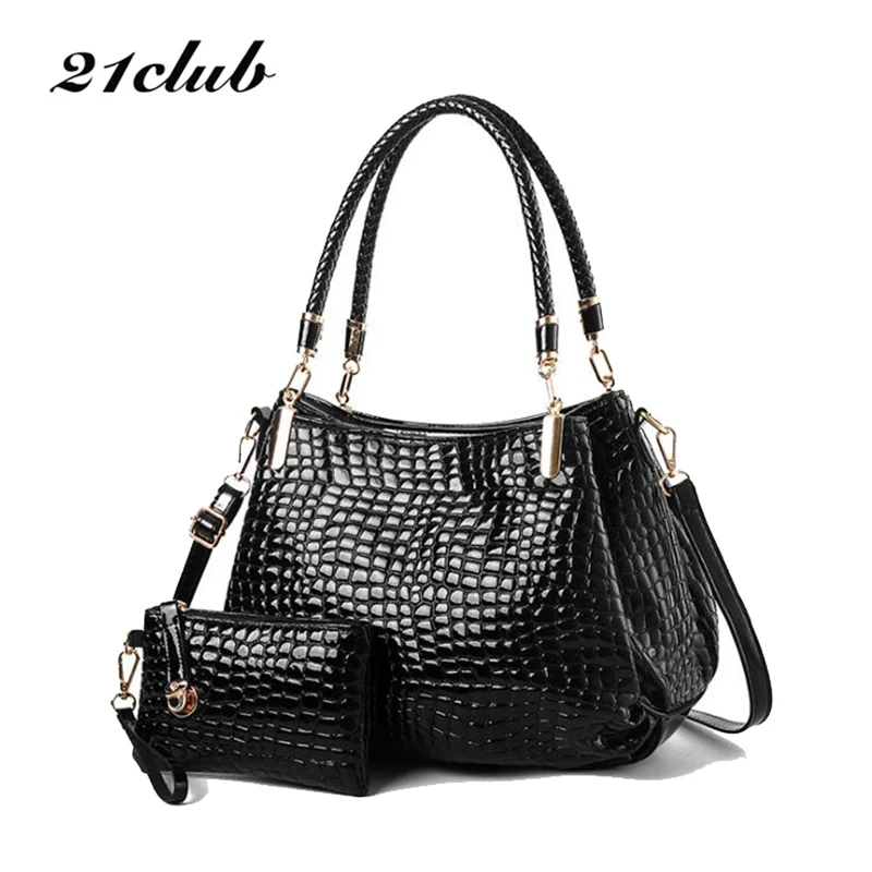 21 клуб Новый средний большой емкости Повседневная Аллигатор дамы составные