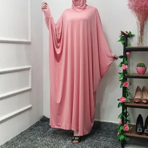 Batwing Sleeve Abaya Kaftan Turkey Middle East Africa Long Robe Women Ramadan Muslim Arab Hijab Long Dress Prayer Islamic Robe