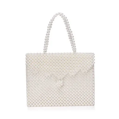 YM1656 Бренд ручной жемчужные сумочки Lady beaded сумка Для женщин вечерние Винтаж сумки Ins маленькая сумка с клапаном мини сумка через плечо - Цвет: YM1656