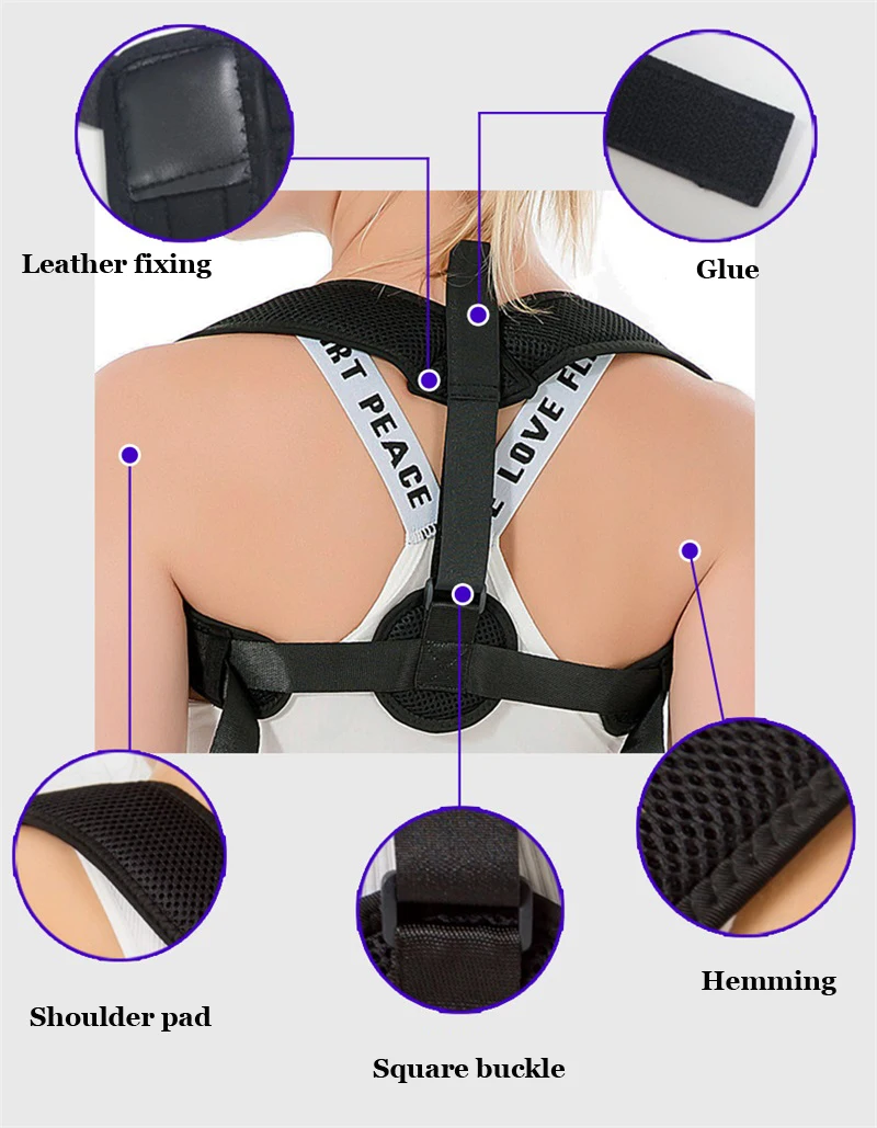 Корректор осанки 2019 сколиоз спина корсет для позвоночника пояс поддержки