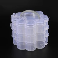 3 layers 18 compartments clear plastic storage box multifunction container jewelry bead organizer case plastic empty box case