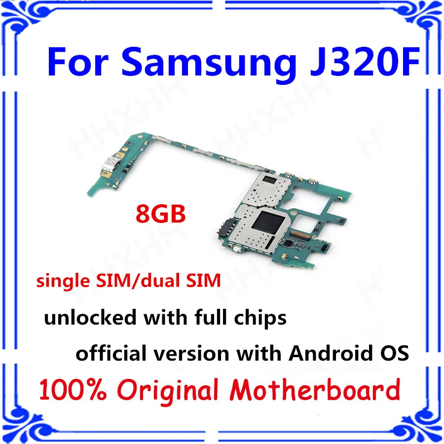 Протестированная материнская плата для Samsung Galaxy J3 J320F логическая