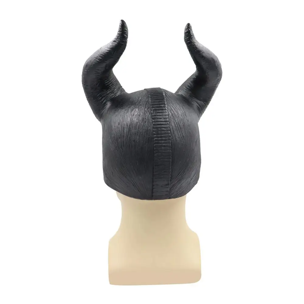 Новая аниме малая любовница злой Маскарадная маска Maleficent 2 головной убор с рогом шлем латексные маски вечерние Хэллоуин Angelina Jolie
