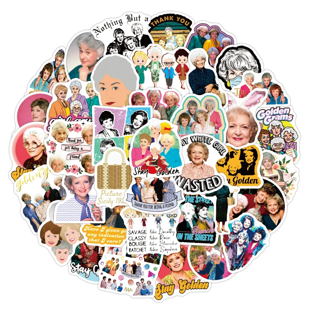 

10/50PCS Stay Golden Girl Stickers Winter Graffiti Waterproof Sticker DIY Snowboard Helmet Laptop Ski Styling Vinyl 2021