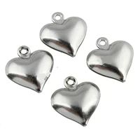 20pcslot stainless steel love hearts charms fit bracelet connector charm bracelet necklace for diy handmade jewelry making