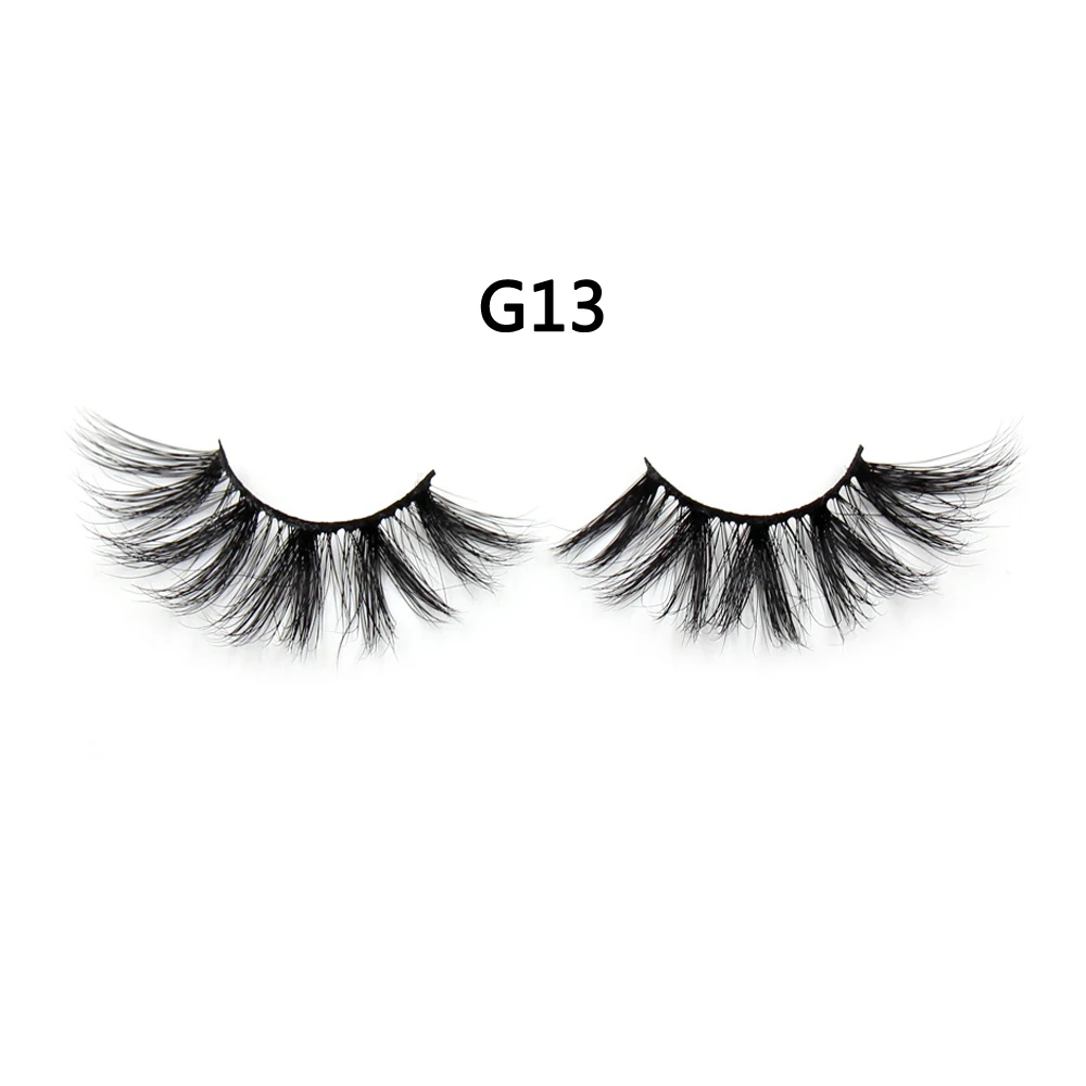 10 Pairs G13 AMAOLASH 10 пар/лот 25 мм ресницы 3D норковые ресницы высокий объем крест-накрест Драматические Длинные ресницы Пушистые Мягкие Накладные ресницы - Цвет: 10 Pairs G13