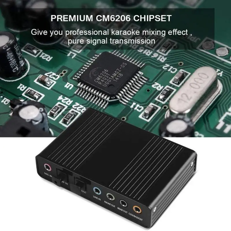 Внешняя звуковая карта канал оптическое аудио волокно смешанный звук S/PDIF для ПК