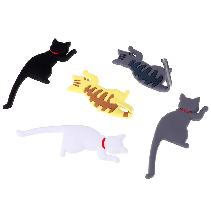 Hot New Lovely Multifunctional Cartoon Cat Fridge Magnet Hook Refrigerator Sticker Creative Hooks | Дом и сад