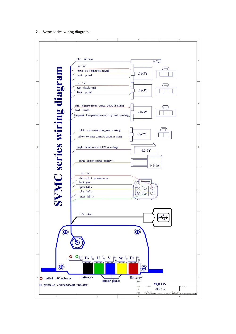 Контроллер Sabvoton SVMC96100 для электродвигателя велосипеда, Bruless DC контроллер