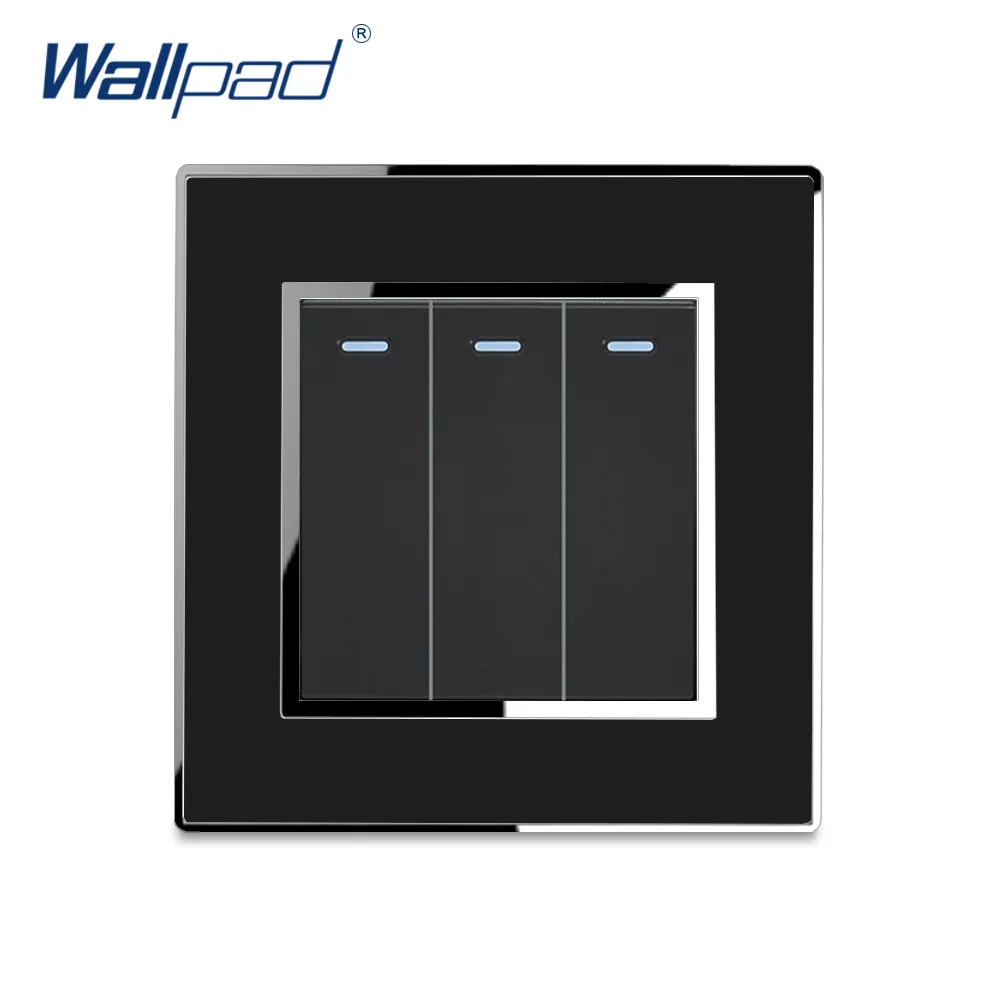 3 клавиши 2 канала выключатель света 2019 роскошная акриловая зеркальная панель с