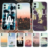 penghuwan travel los angeles california soft silicone phone case cover for iphone 11 pro xs max 8 7 6 6s plus x 5s se xr cover