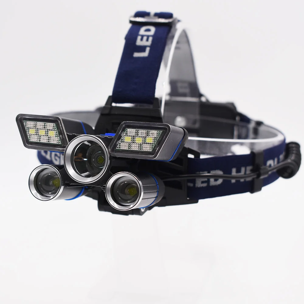 Светодиодный налобный фонарь уличсветильник лампа красного и синего цвета с