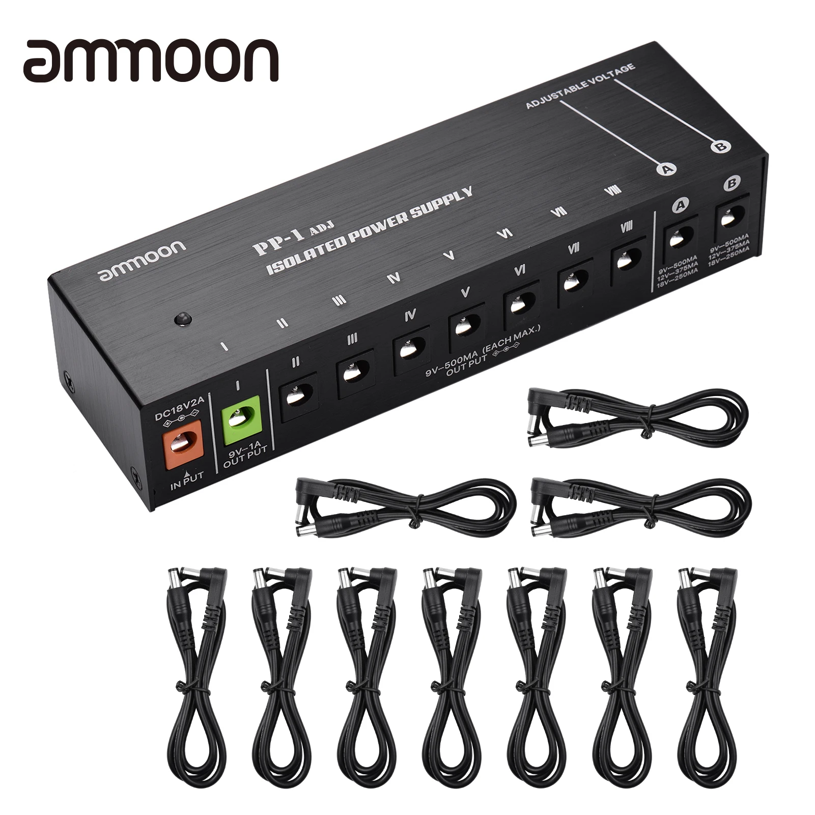 Распределитель питания для гитарных эффектов ammoon PP-1 10 изолированных выходов