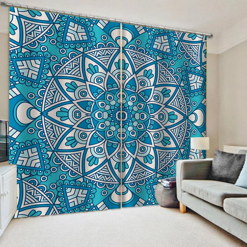 Мандала датура буддизм этнические оконные занавески для спальни богемные