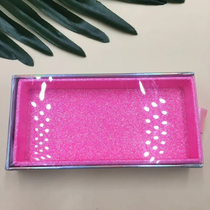 Hot Pink Новые блестящие Ресницы упаковка 10 шт/партия пустая коробка для ресниц Длинные Накладные ресницы - Цвет: Hot Pink
