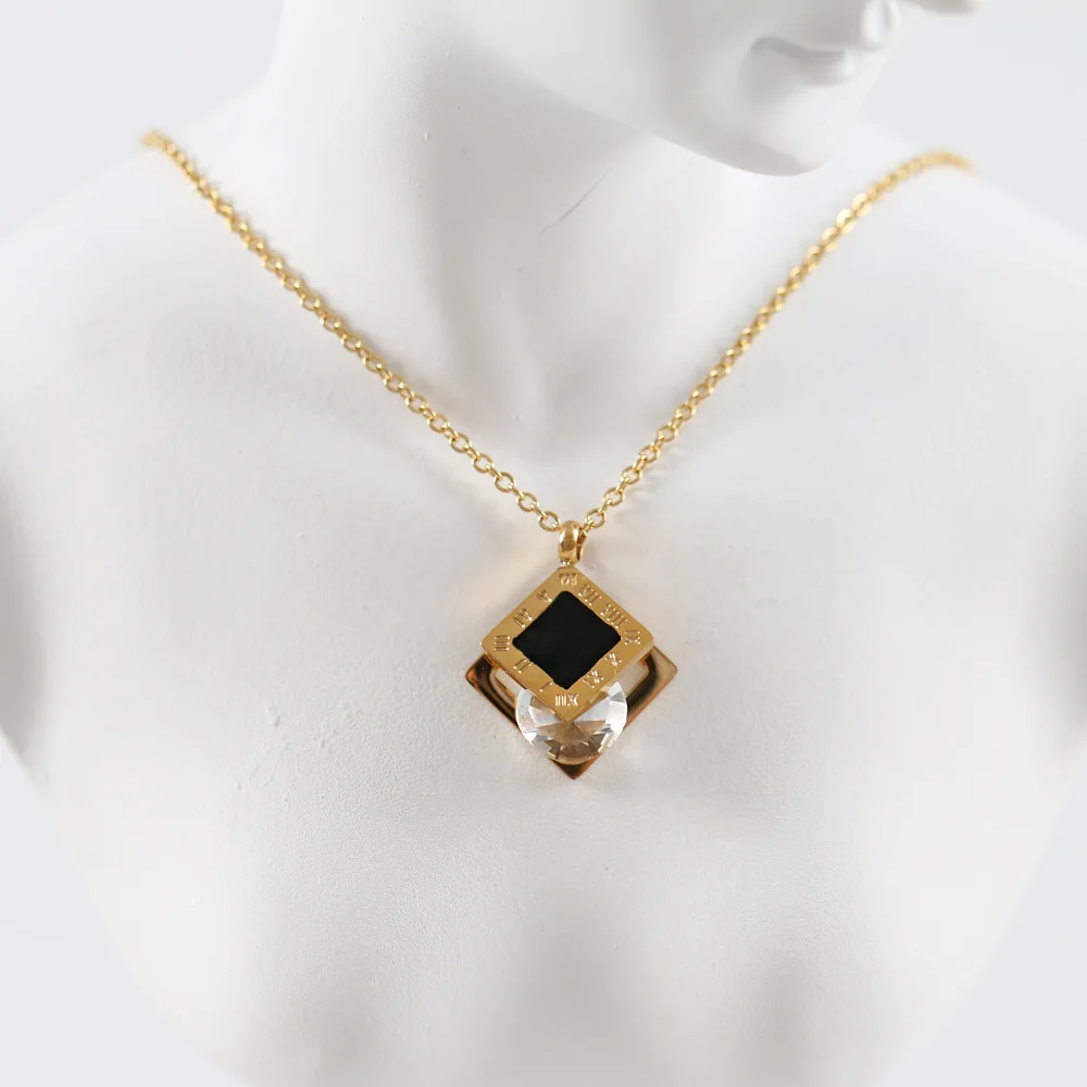 

Sakuralov циркониевое ожерелье с римскими цифрами, милые универсальные модные ювелирные изделия, гламур, женщина вечерние вечеринка, банкет