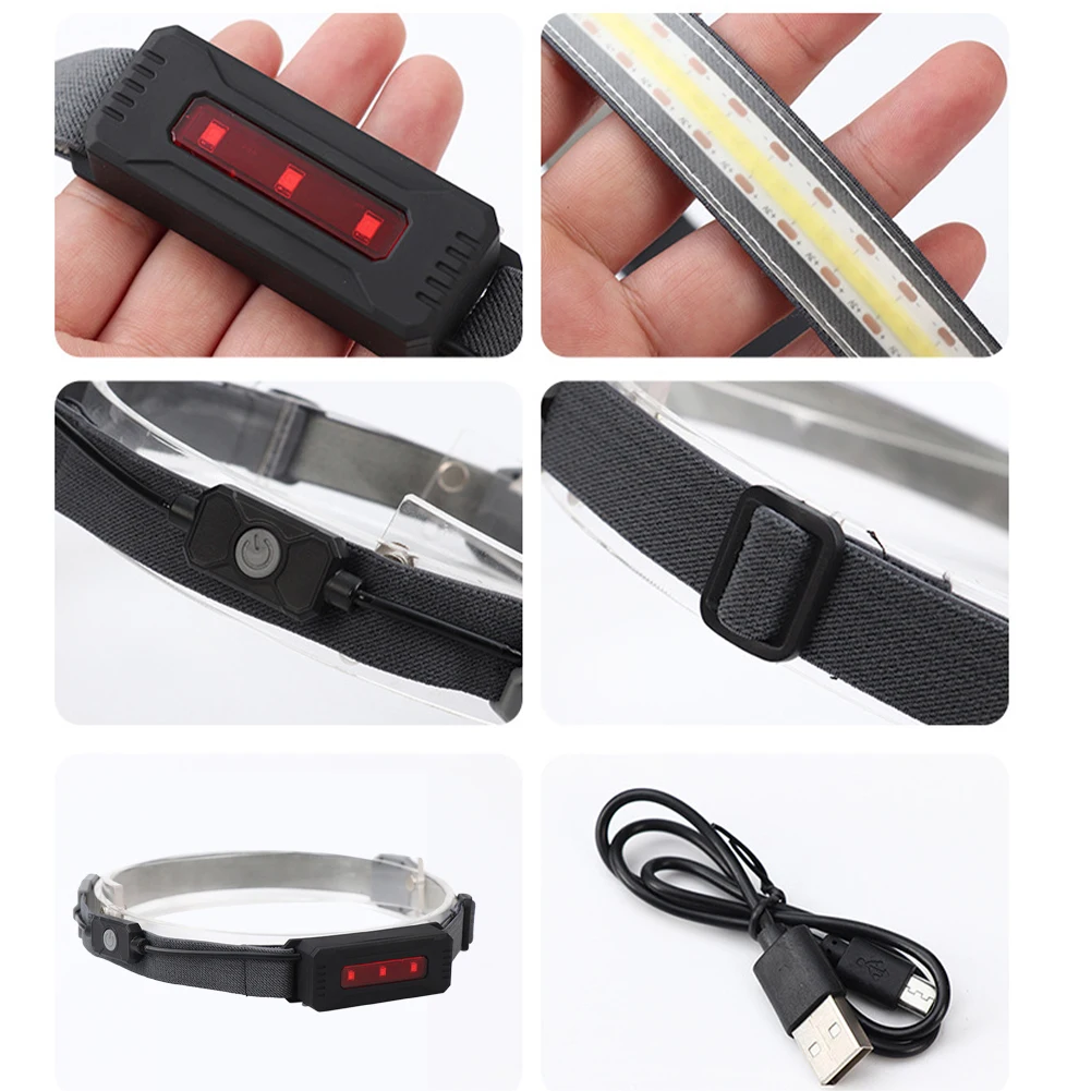 

170 Lumens Adjustable Brightness Hiking For Runner Lightweight LED Headlamp Running USB Rechargeable Super Bright Night Lighting