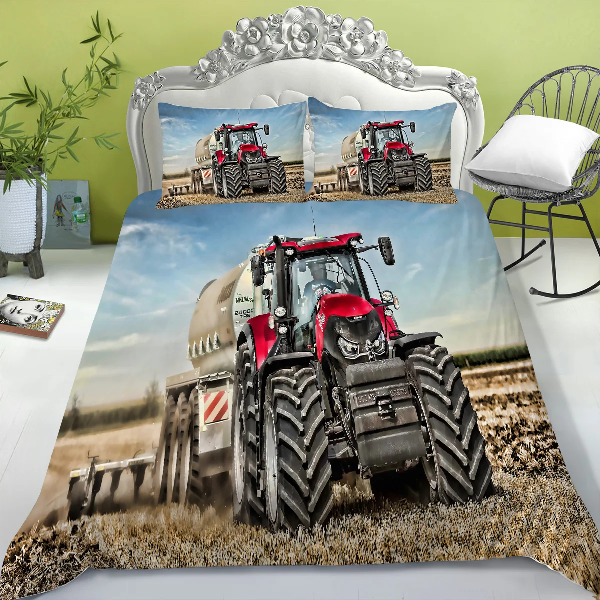 

Wholesale European Pattern Hot Sale Soft Bedding Set 3d Digital Tractor Printing 2/3pcs Duvet Cover Set ES/DE/EU/AU/US Size