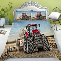 wholesale european pattern hot sale soft bedding set 3d digital tractor printing 23pcs duvet cover set esdeeuauus size