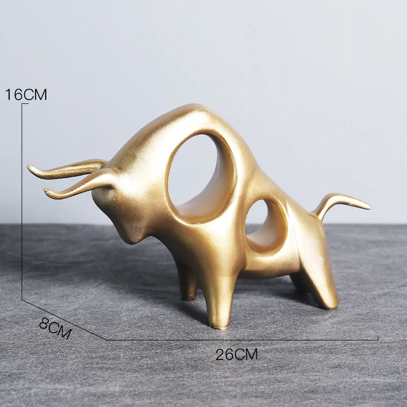 

Cow ornaments Nordic Creative Cow Decoration Living Room TV Cabinet Wine Cabinet Black Gold Art Abstract Animal Decoration